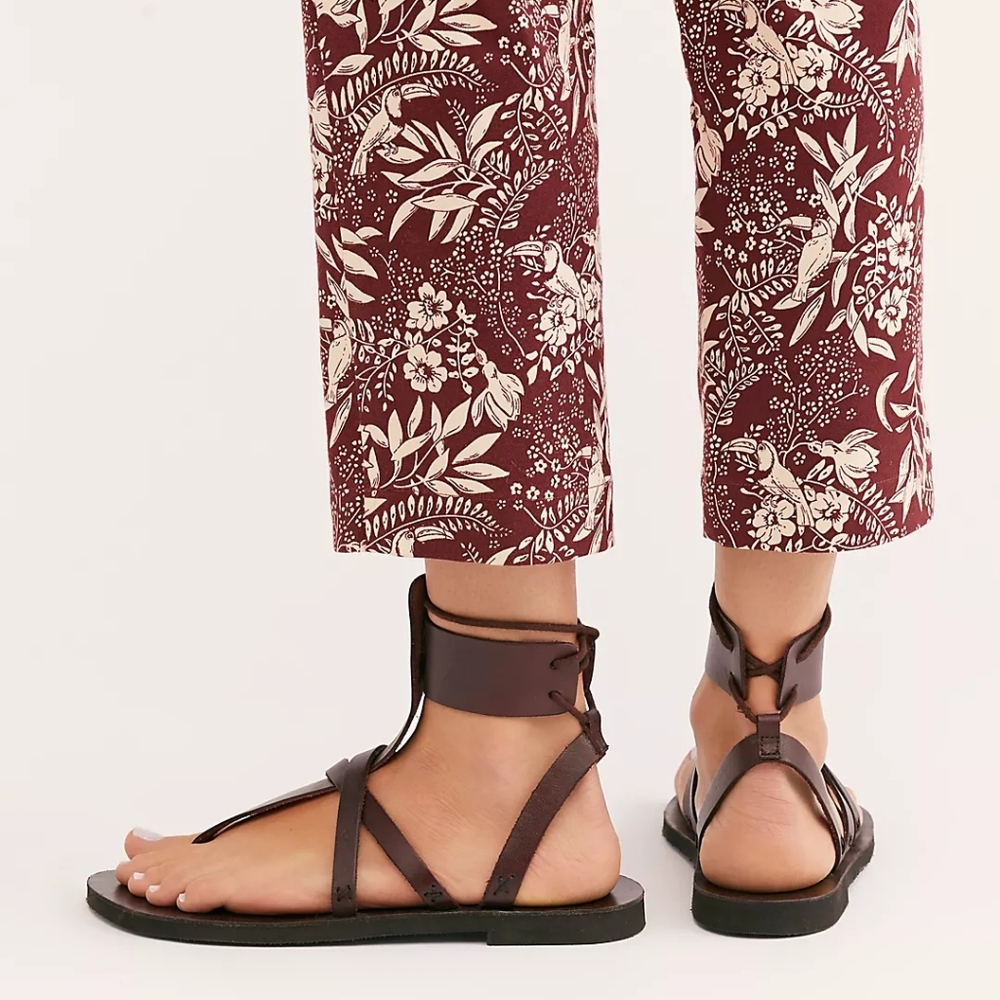 Free People Vacation Day Wrap Sandals Vegetable Dyed Leather Women's - Picture 4 of 6